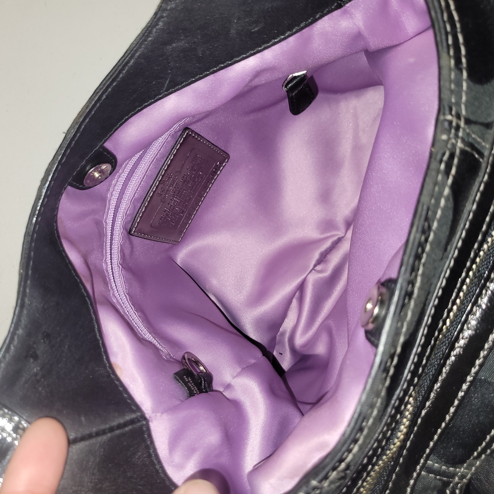 Coach Black Signature Shoulder Bag - Picture 12 of 16